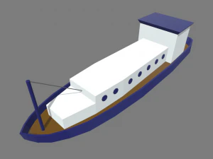 Low Poly Boat 04 3D Model