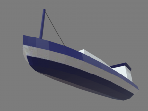 Low Poly Boat 04 Modello 3D
