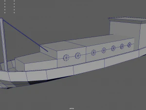 Low Poly Boat 04 3D Model