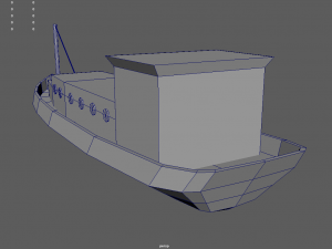 Low Poly Boat 04 Modello 3D