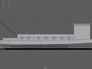 Low Poly Boat 04 3D Model