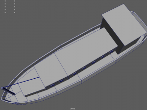 Low Poly Boat 04 Modello 3D