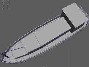 Low Poly Boat 04 3D Model
