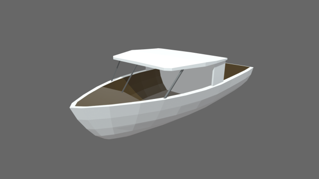 Low Poly Boat 06 Low-poly 3D Model