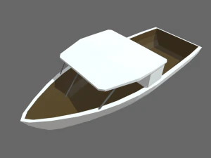 Low Poly Boat 06 3D Model
