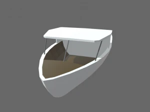 Low Poly Boat 06 3D Model