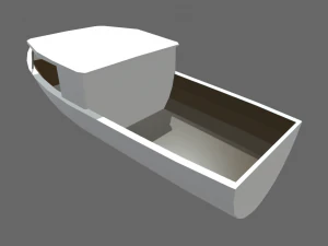Low Poly Boat 06 3D Model