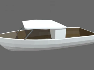 Low Poly Boat 06 3D Model