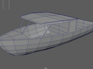Low Poly Boat 06 3D Model