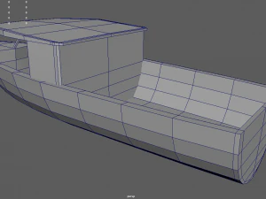 Low Poly Boat 06 3D Model