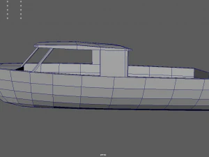 Low Poly Boat 06 3D Model