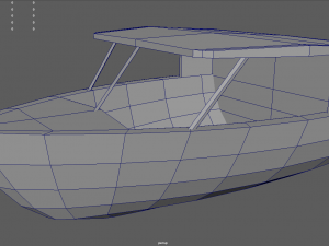 Low Poly Boat 06 Model 3D
