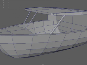 Low Poly Boat 06 3D Model