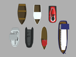 Low Poly Boats Pack 01 3D मॉडल
