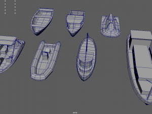 Low Poly Boats Pack 01 3D मॉडल