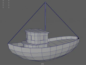 Low Poly Boats Pack 01 3D Model