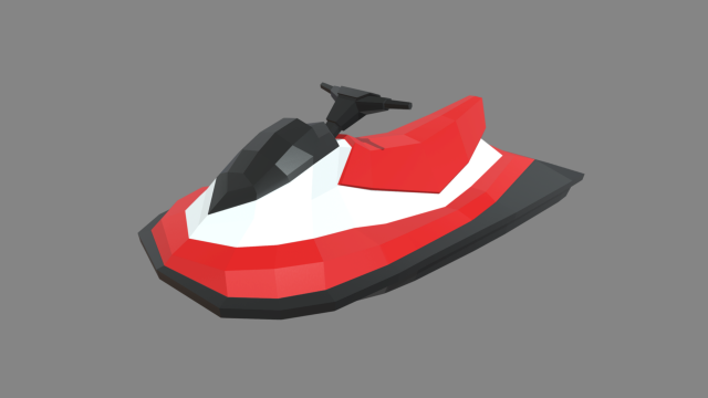 Low Poly Jet Ski 01 3D-Modell .c4d .max .obj .3ds .fbx .stl .blend 