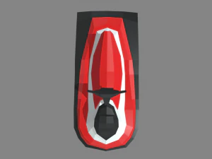 Low Poly Jet Ski 01 3D Model