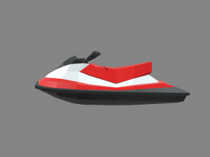 Low Poly Jet Ski 01 3D-Modell