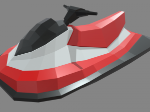 Low Poly Jet Ski 01 3D-Modell