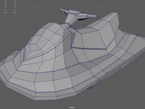 Low Poly Jet Ski 01 3D-Modell