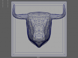 Low Poly Bull Head 3D मॉडल