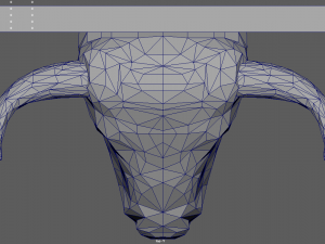 Low Poly Bull Head 3D मॉडल
