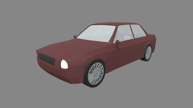 Low Poly Car 01 Model 3D .c4d .max .obj .3ds .fbx .stl .blend 