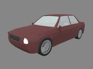 Low Poly Car 01 3D Model