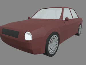 लो पॉली कार 01 3D मॉडल