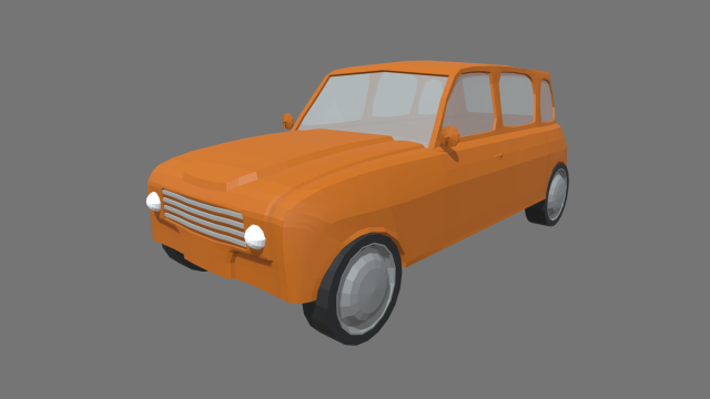 Low Poly Classic Car 02 Modello 3D .c4d .max .obj .3ds .fbx .stl .blend