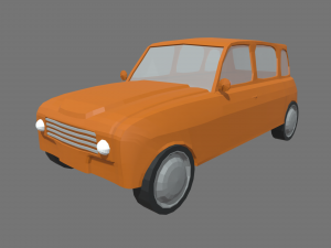 Low Poly Classic Car 02 3D Model