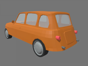 Low Poly Classic Car 02 Modello 3D