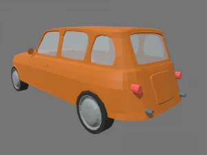 Low Poly Classic Car 02 3D Model