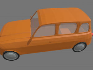 Low Poly Classic Car 02 Modello 3D