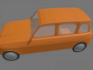 Low Poly Classic Car 02 3D Model