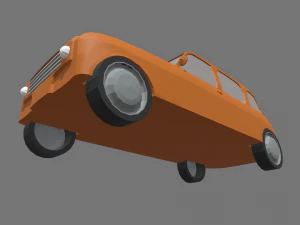 Low Poly Classic Car 02 3D Model