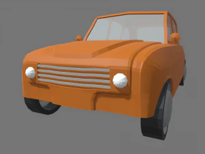 Low Poly Classic Car 02 3D Model