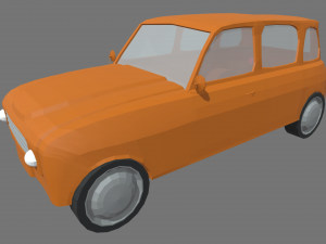 Low Poly Classic Car 02 Modello 3D