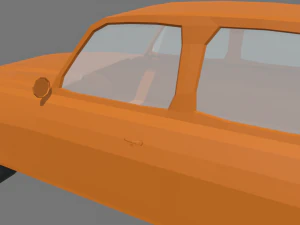 Low Poly Classic Car 02 3D Model