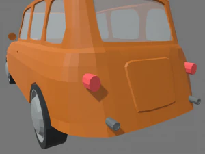 Low Poly Classic Car 02 3D Model