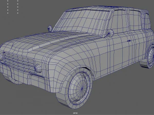 Low Poly Classic Car 02 3D Model
