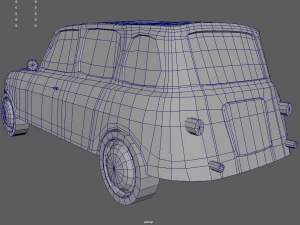 Low Poly Classic Car 02 3D Model