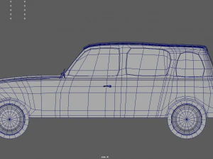 Low Poly Classic Car 02 3D Model