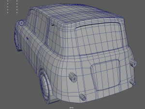 Low Poly Classic Car 02 3D Model
