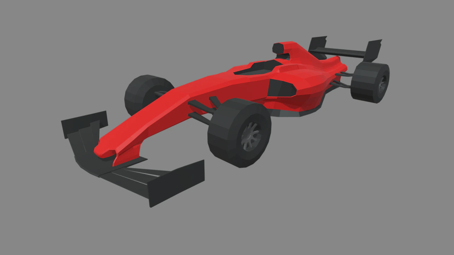 Low Poly Formula 1 Car 01 3D Model .c4d .max .obj .3ds .fbx .stl .blend