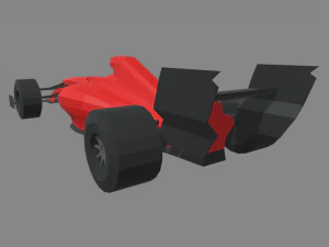 Low Poly Formula 1 Car 01 3D Model
