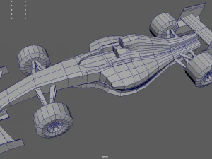 Low Poly Formula 1 Car 01 3D Model