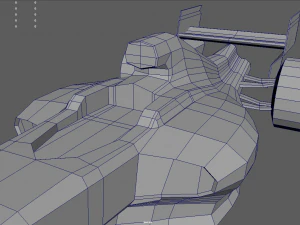 Low Poly Formula 1 Car 01 3D Model