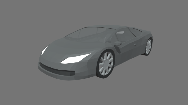 Low Poly Sport Car 01 3D Модель .c4d .max .obj .3ds .fbx .stl .blend 